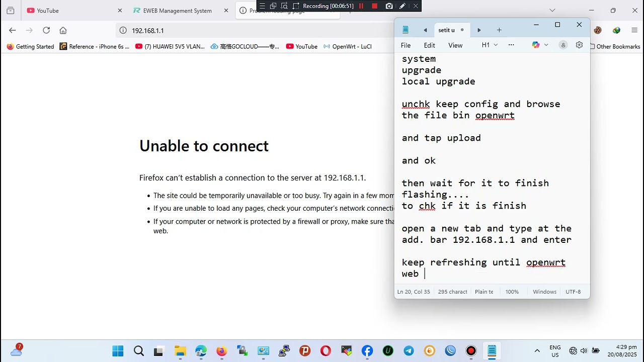 RUIJIE EW1200G PRO to ROUTER OS(HEXGR3) 