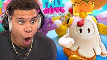 My FIRST WIN In Fall Guys! (Beat a HACKER)