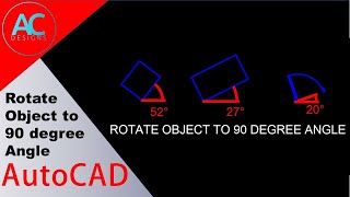 How to Rotate Objects to 90 degree Angle in AutoCAD | AutoCAD Tutorial | Tips and Tricks