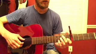 Video thumbnail of "Devil Town - Cavetown guitar tutorial simplified intro/ verse strumming pattern"