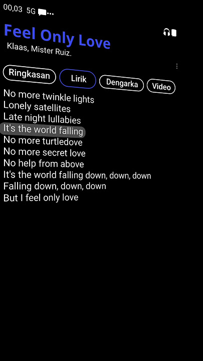 LIRIK LAGU // FEEL ONLY LOVE 🎧👍