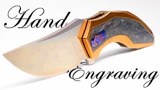 Hand Engraving Beautiful Patterns On A Folding Knife | HyperMetal Workshop