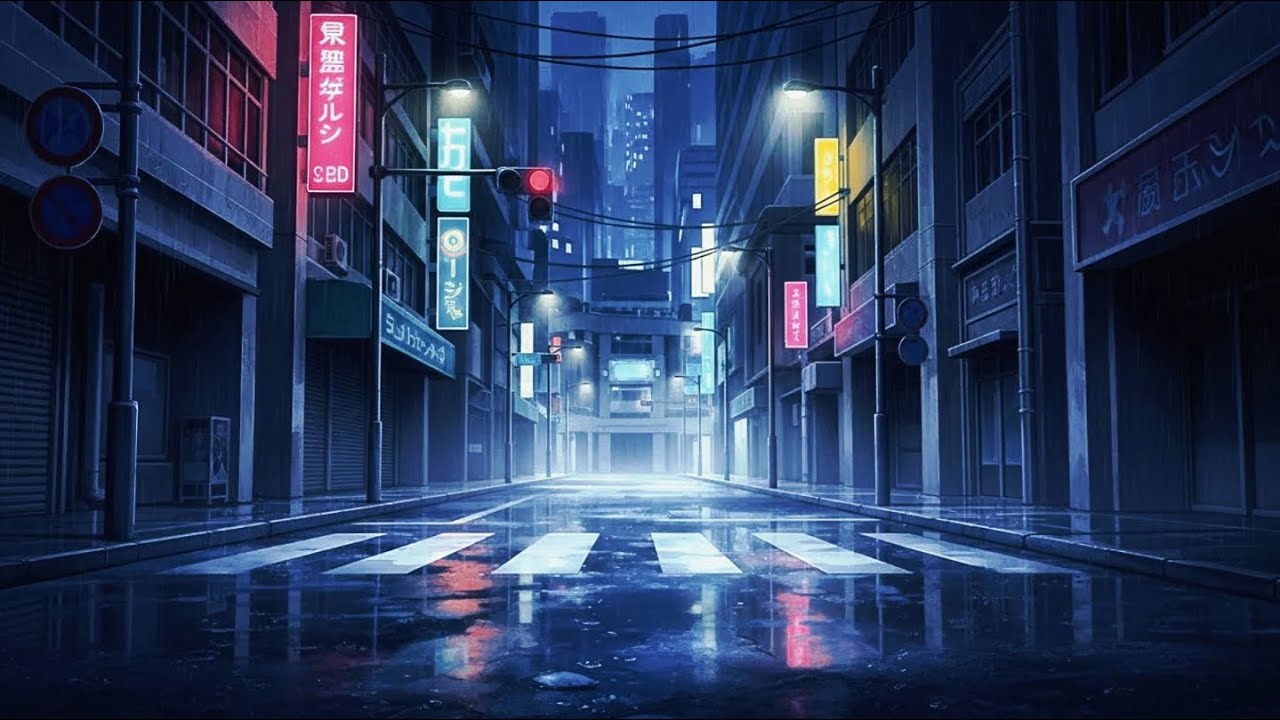 Gentle Night Rain — 1 Hour of Ambient Music for Sleep, Calm & Relaxation