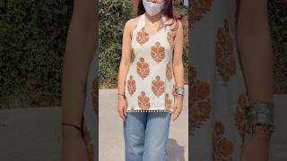 Halter neck kurti order no.8796902409#kurti#trending#shopping#foryou#cotton