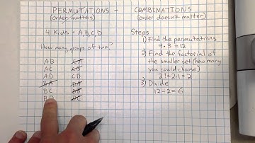 Finding the total number of combinations (using permutations and factorials)