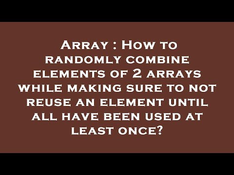 Array : How