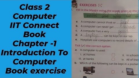 Class 2 | Computer Chapter -1 Introduction To Computer | Book Exercise