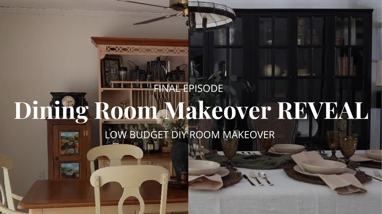 Dining Room Makeover | REVEAL | Low Budget DIY Room Makeover | Before and After