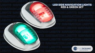 LED Side Navigation Lights, Red & Green Set BY: FIVEOCEANS FO2890
