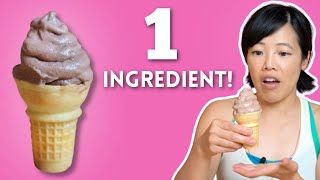 1-INGREDIENT Chocolate Soft Serve Ice Cream | No Churn, No Special Equipment