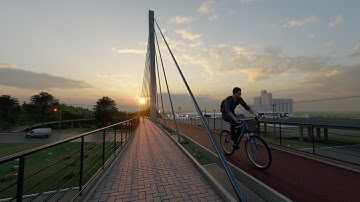 Bridge walkway - Lumion 10 cinematic animation