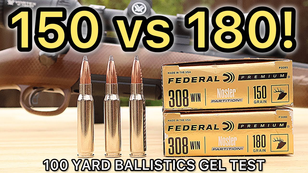 308 Winchester Federal Nosler Partition Ballistics Gel Ammo Test