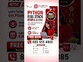 Python Full Stack with AI & DSA|100% Placement Assistance #itcourses #techcareers #pythonprogramming