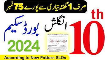 10th Class English Pairing Scheme 2024 | 10th Class English Guess Paper 2024 | 10th English Paper