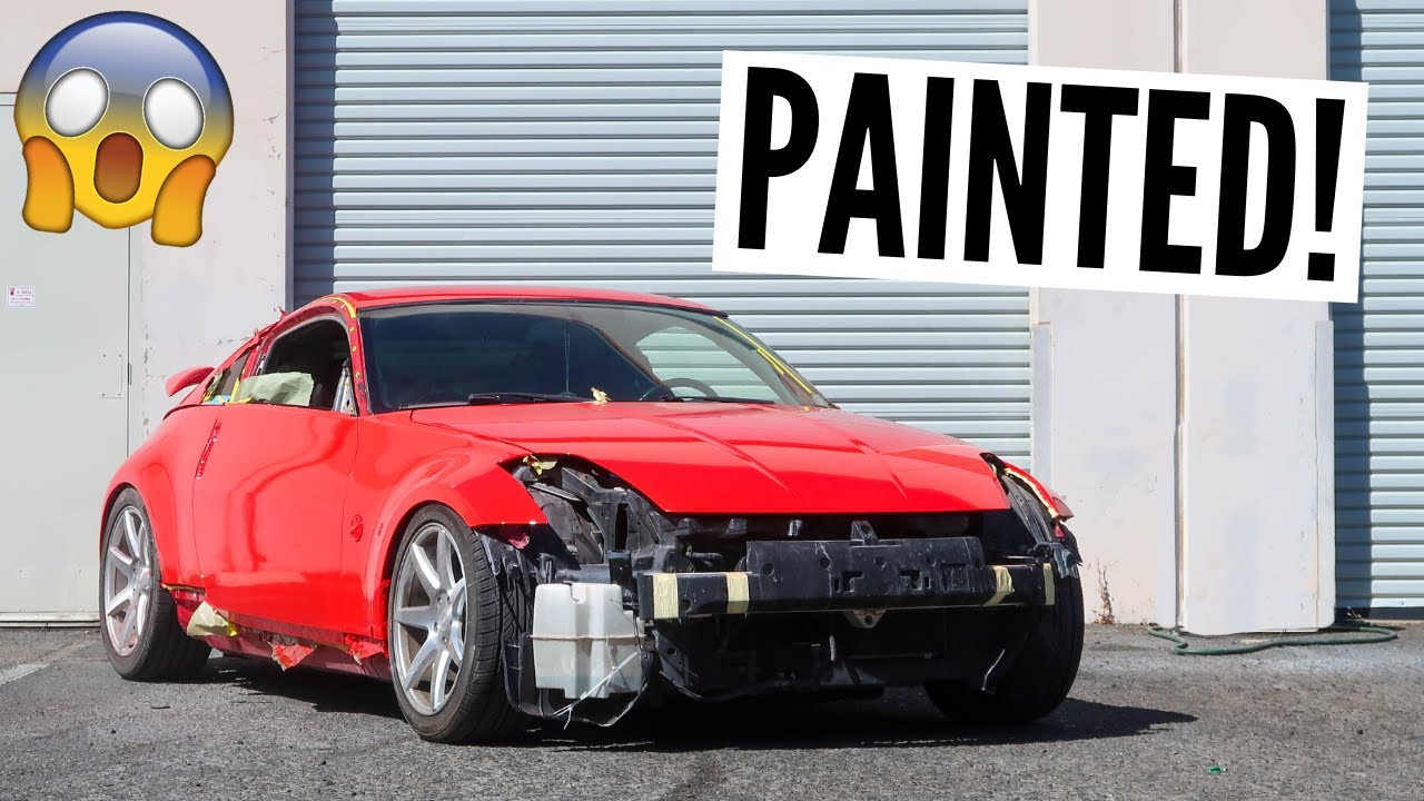 My Nissan 350z Gets A Full OneOff Paint Job! (Custom Viper Red) YouTube