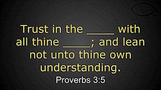 Bible Memory Verse: Memorize Proverbs 3:5 (KJV) Under 3 Minutes