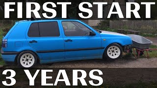 VW Golf Mk3 Reborn | First Start after 3 years with 1.9 TD AAZ engine