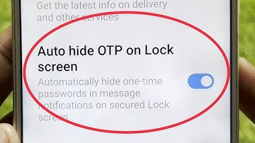 Auto hide OTP on Lock screen in Redmi Phone