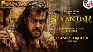 SIKANDAR - Hindi Trailer | Salman Khan | Rashmika Mandanna | Sajid Nadiadwala | Releasing 2025