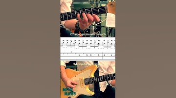 D7 arpeggio line with the sixth played with muting and hybrid picking #guitarlesson #dailyguitar