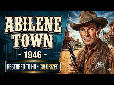 Abilene Town (1946) - Randolph Scott  Restored to HD - Colorized - Western Movie