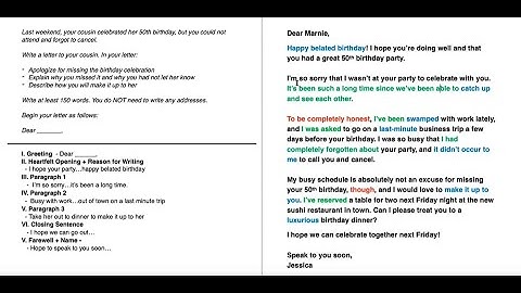 IELTS General Writing Task 1 - informal letters