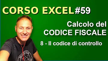 Come si calcola il codice di controllo del codice fiscale?