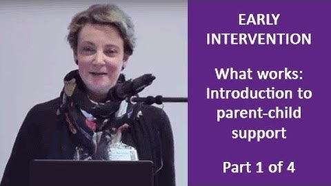 What works to support parent-child relationships: part 1 of 4 – introduction