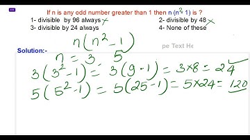 If n is any odd number greater than 1 then n(n²-1) is