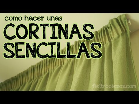 Cómo hacer unas cortinas sencillas youtube Cortinas diseño Quarto