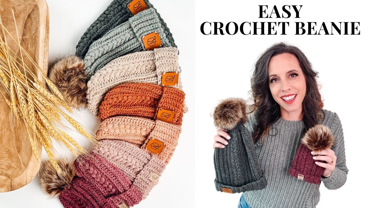 Easy & Quick Crochet Beanie Hat Tutorial 