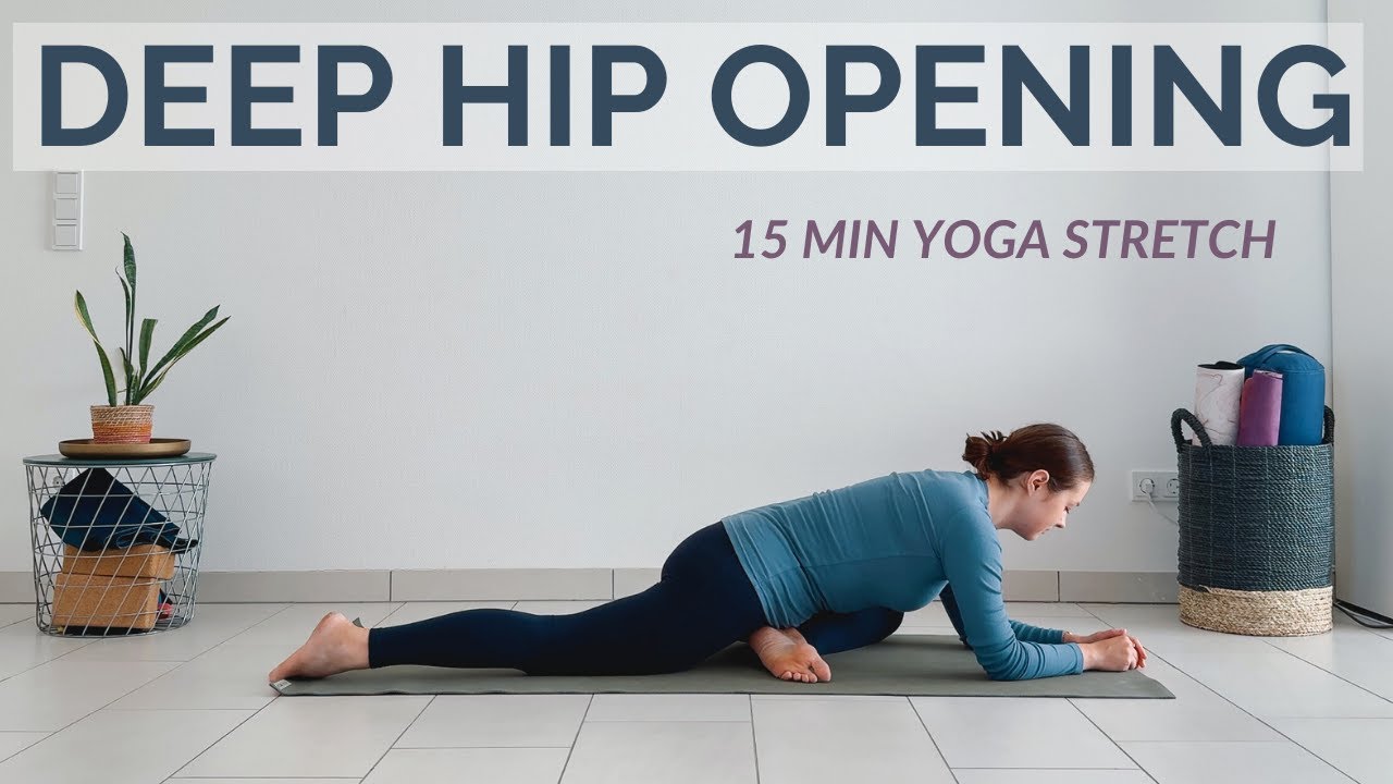 15 min Deep Hip Opening Yoga | Stretch & Release Tight Hips - YouTube