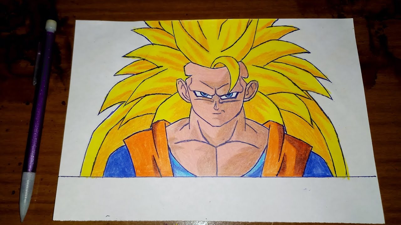 Como desenhar goku  ssj3/ passo a passo💥💥