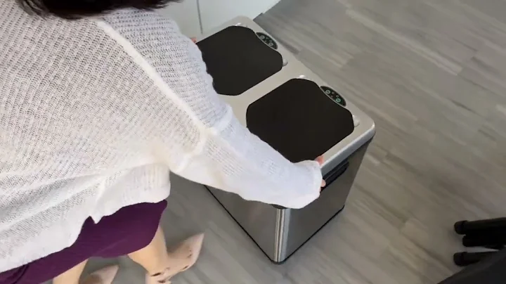 iTouchless 16 Gallon Sensor Recycle Bin & Kitchen Trash Can with Wheel