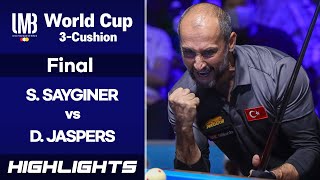 [Sharm El Sheikh World Cup 3-Cushion 2021] Final - Semih SAYGINER (TUR) vs Dick JASPERS (NED). H/L