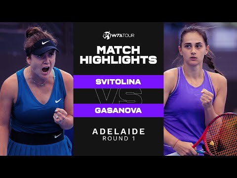 Elina Svitolina vs. Anastasia Gasanova | 2022 Adelaide 500 Round 1 | WTA Match Highlights