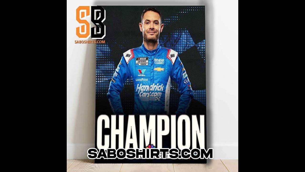 Kyle Larson Champions 2025 Nascar Cup Series Championship Poster Canvas || Saboshirts.com