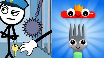 Thief Puzzle VS Fork N Sausage / All Max Levels Gameplay Android,ios New Update