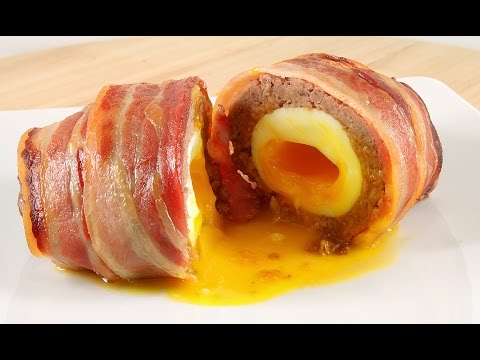 Baked SCOTCH EGGS with Bacon