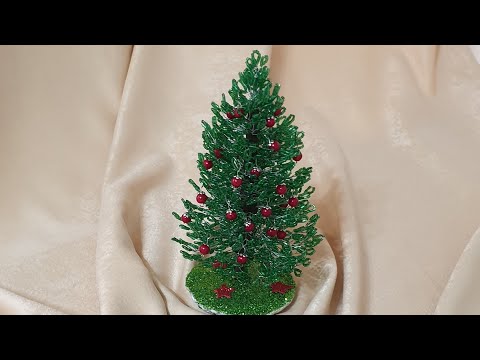 Muncuqdan Şam (Yolka) ağacının düzəldilməsi. 2-ci hissə. Ёлка из бисера, Часть 2. Christmas tree. 2.