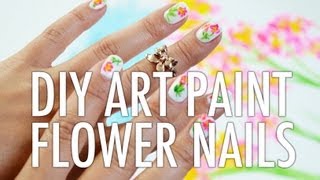 DIY Artist Paint Floral Nail Art with Mr. Kate