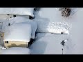 Terrible blizzard and mountains of snow buries California after the devastating tornadoes in USA