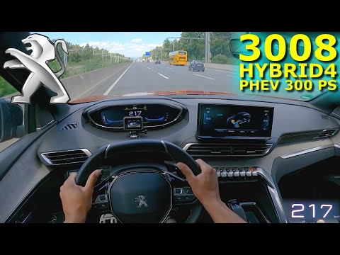 2022 Peugeot 3008 GT HYBRID4 300 PS HIGH SPEED AUTOBAHN DRIVE POV