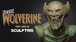 Zombie Wolverine Sculptris time-lapse