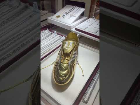 Football shoes made of gold 😮😱 #studs #shoes #gold #soccer #football