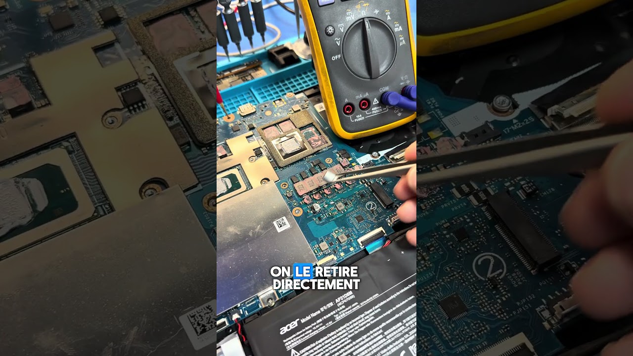 PC Acer HS réparé au composant 🔥💻 #Microfix #Acer #ReparationPC #microsoudure