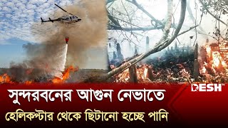 আ‘গু‘নে পুড়ছে সুন্দরবন, হেলিকপ্টার দিয়ে ছিটানো হচ্ছে পানি | Sundarban News | Desh TV