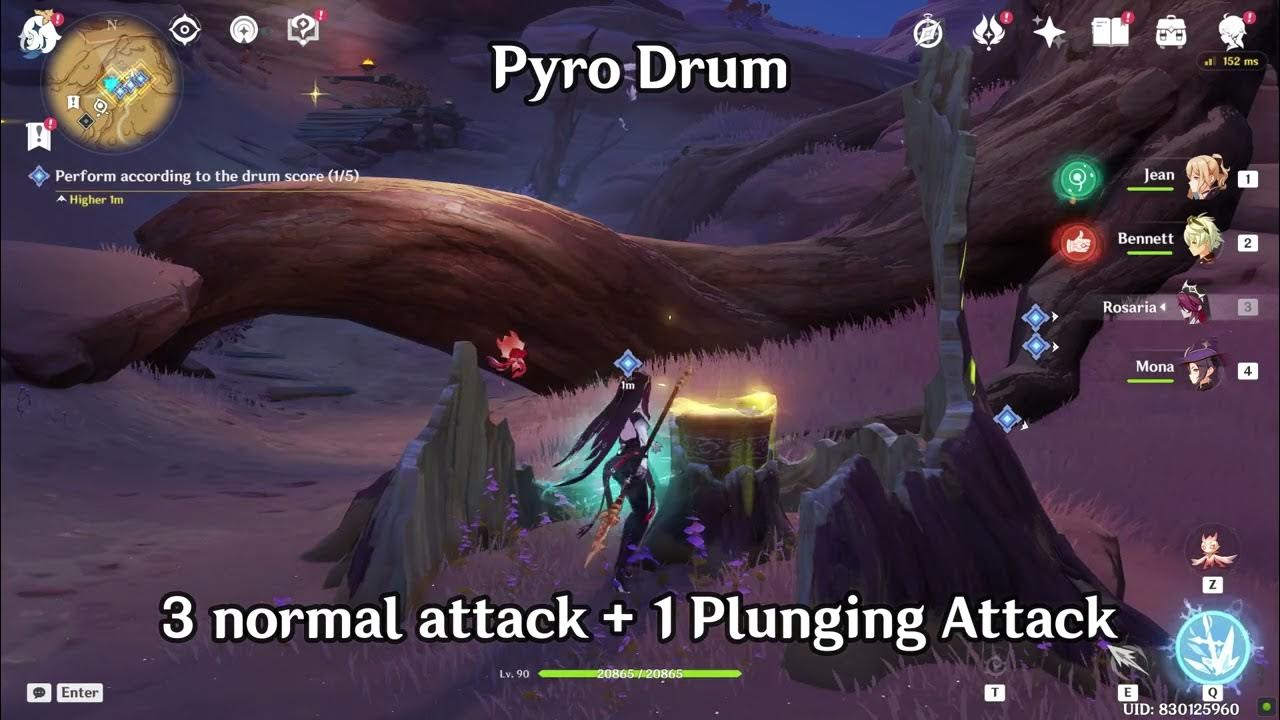 Perform according to the drum score Full guide Genshin Impact YouTube