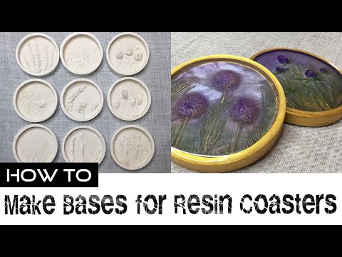 How to Make Plaster Bases With Flowers for Resin Coasters - Must See!