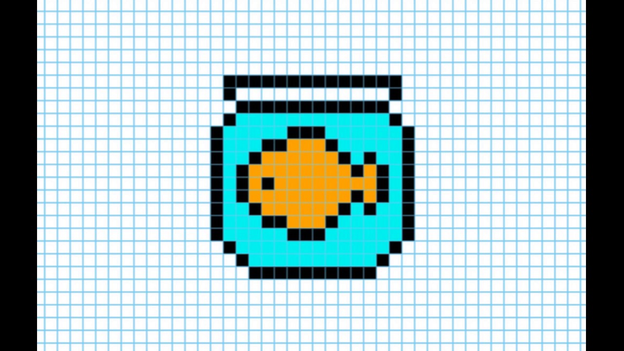 Как нарисовать рыбу по клеточкам